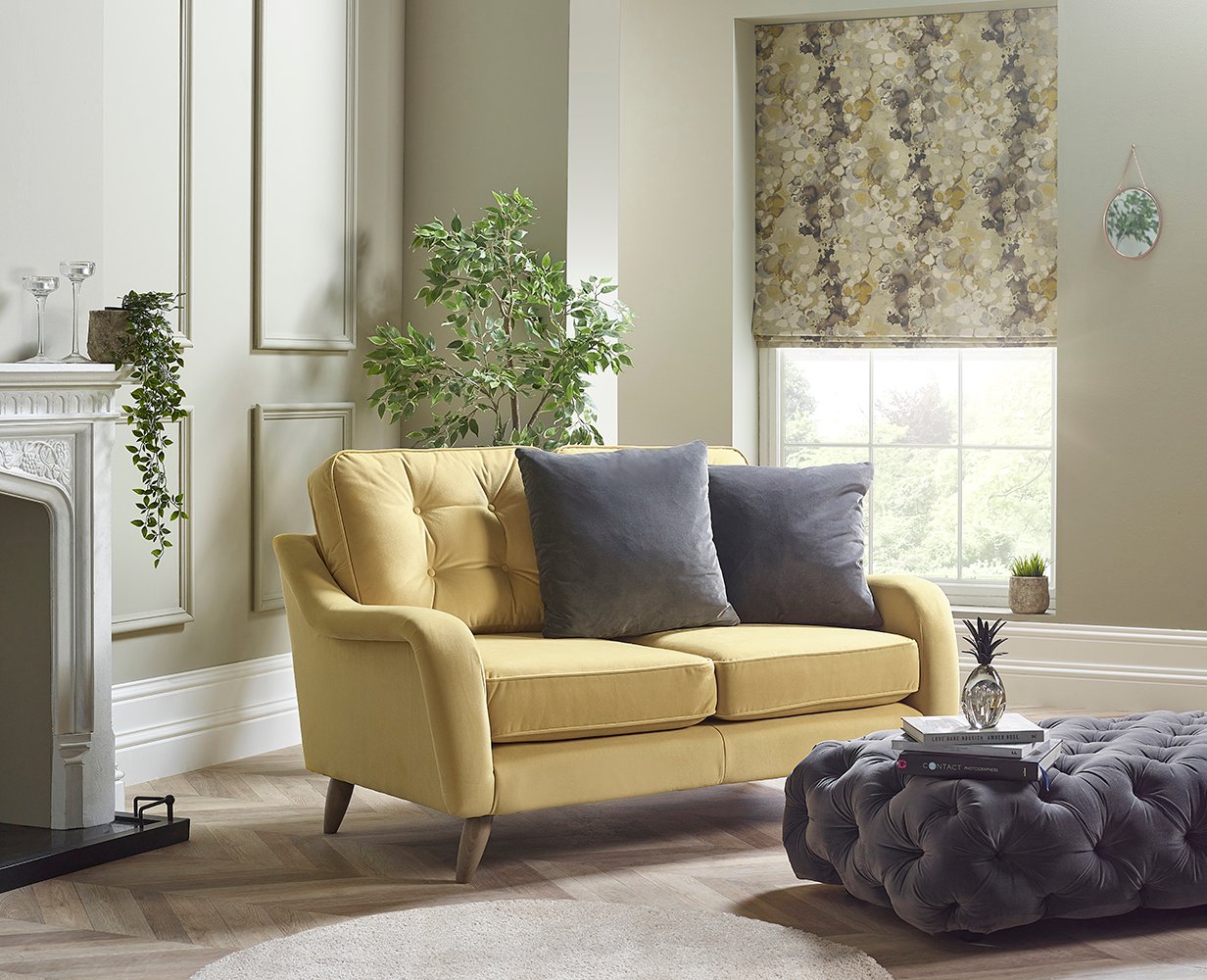 Roman blinds in an elegant living room